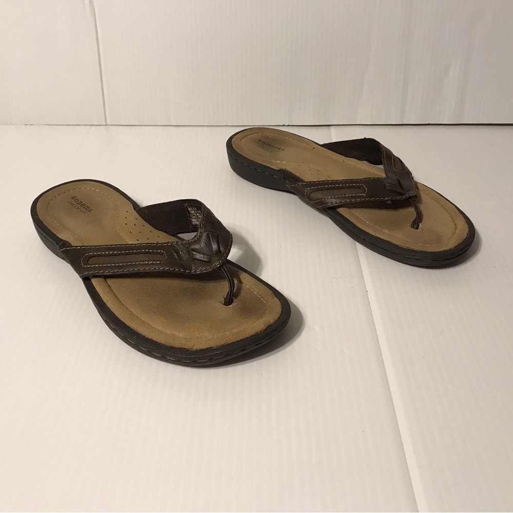 Sonoma brown sandals boys youth size 6 M